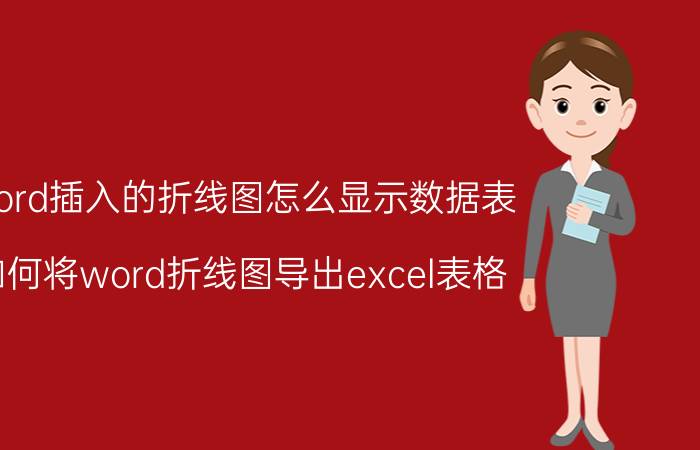 word插入的折线图怎么显示数据表 如何将word折线图导出excel表格？